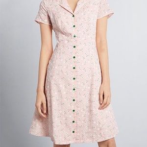 ModCloth Button Up Retro Dress